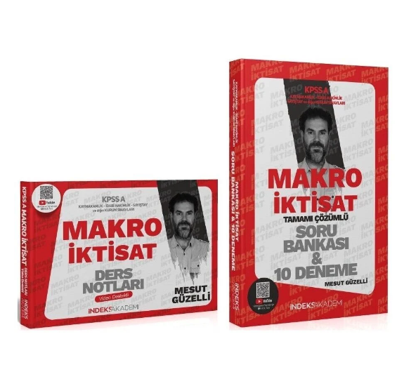 2025 KPSS A Grubu Makro İktisat Video Ders Notları + Soru Bankası 2 li Set - Mesut Güzelli