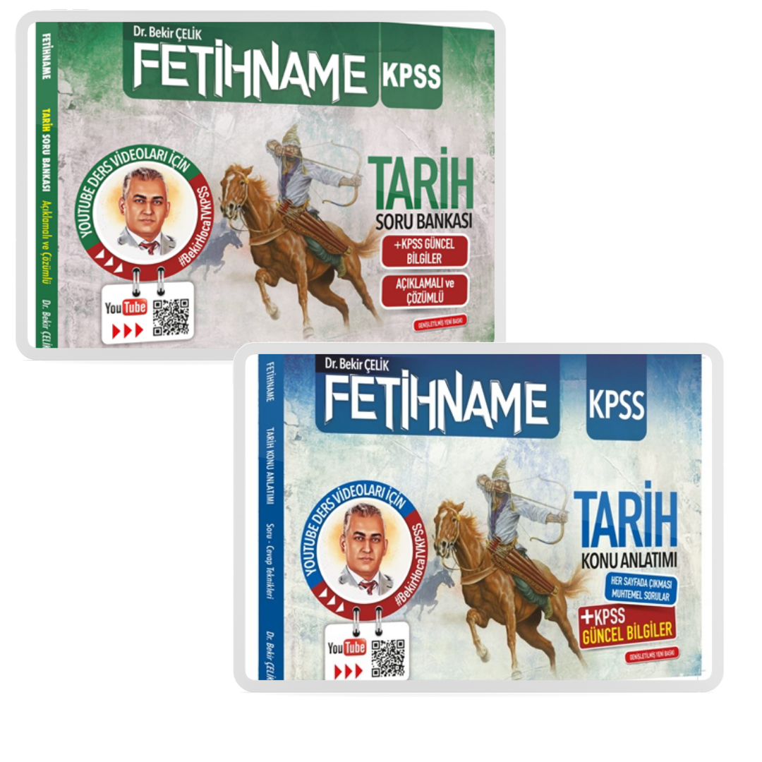 Fetihname-KPSS 2'li Tarih Konu Anlatımlı + Soru Bankası Set (Bekir Çelik)
