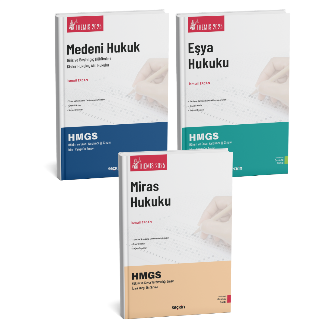 2025 THEMIS-Medeni Hukuk 3'lü Konu Seti (Giriş, Başlangıç, Kişiler, Aile, Eşya, Miras Hukuku)