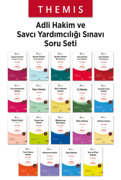 THEMIS Adli Hakim ve Savcı Yardımcılığı Sınavı Soru Seti 2025 (19 Kitap Tamamı Çözümlü 8940 soru)