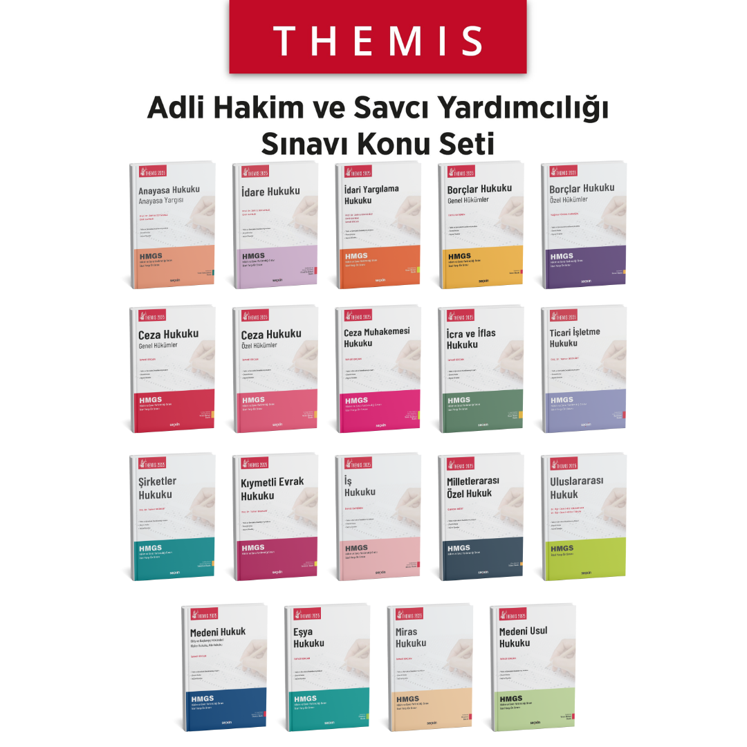 THEMIS Adli Hakim ve Savcı Yardımcılığı Sınavı Konu Seti 2025 (19 Kitap)