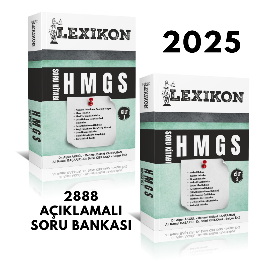 2025 LEXİKON HMGS SORU KİTABI 2 CİLT (HAKİMLİK SINAVLARINA UYGUNDUR) (2888 soru)