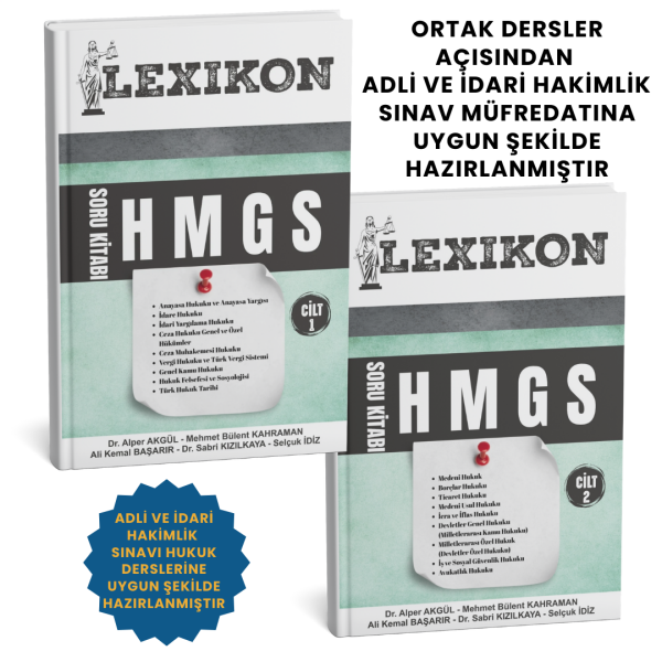 2025 LEXİKON HMGS SORU KİTABI 2 CİLT (HAKİMLİK SINAVLARINA UYGUNDUR) (2888 soru)