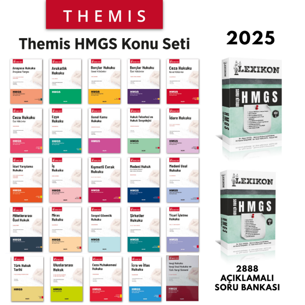 THEMIS HMGS Konu Seti 2025 (25 Kitap ) + LEXİKON SORU KİTABI (2 CİLT)