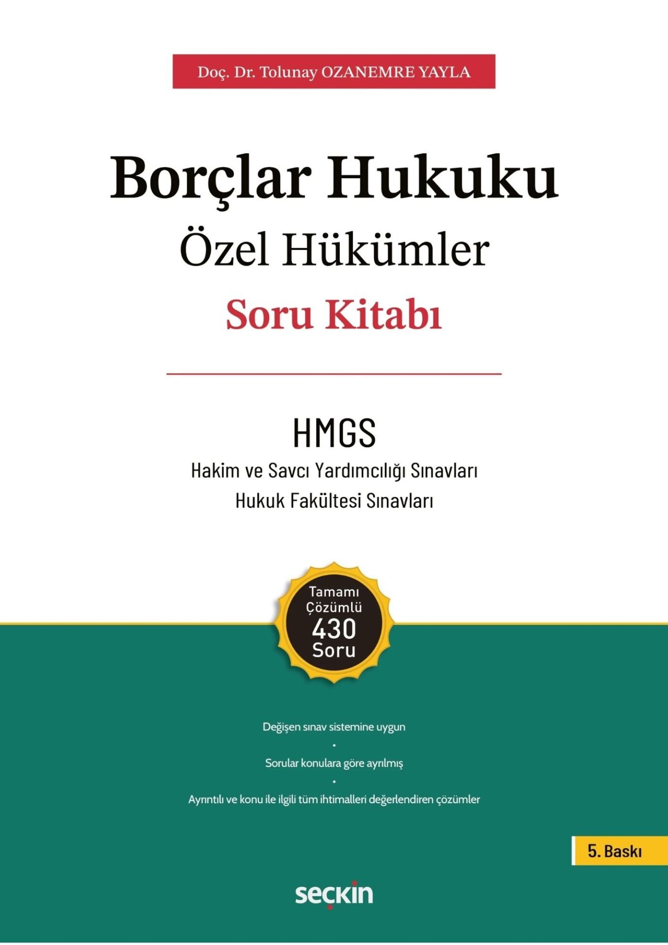 Borçlar Hukuku Özel Hükümler –  (2026 SORU KİTABI) (Tolunay Ozanemre Yayla)