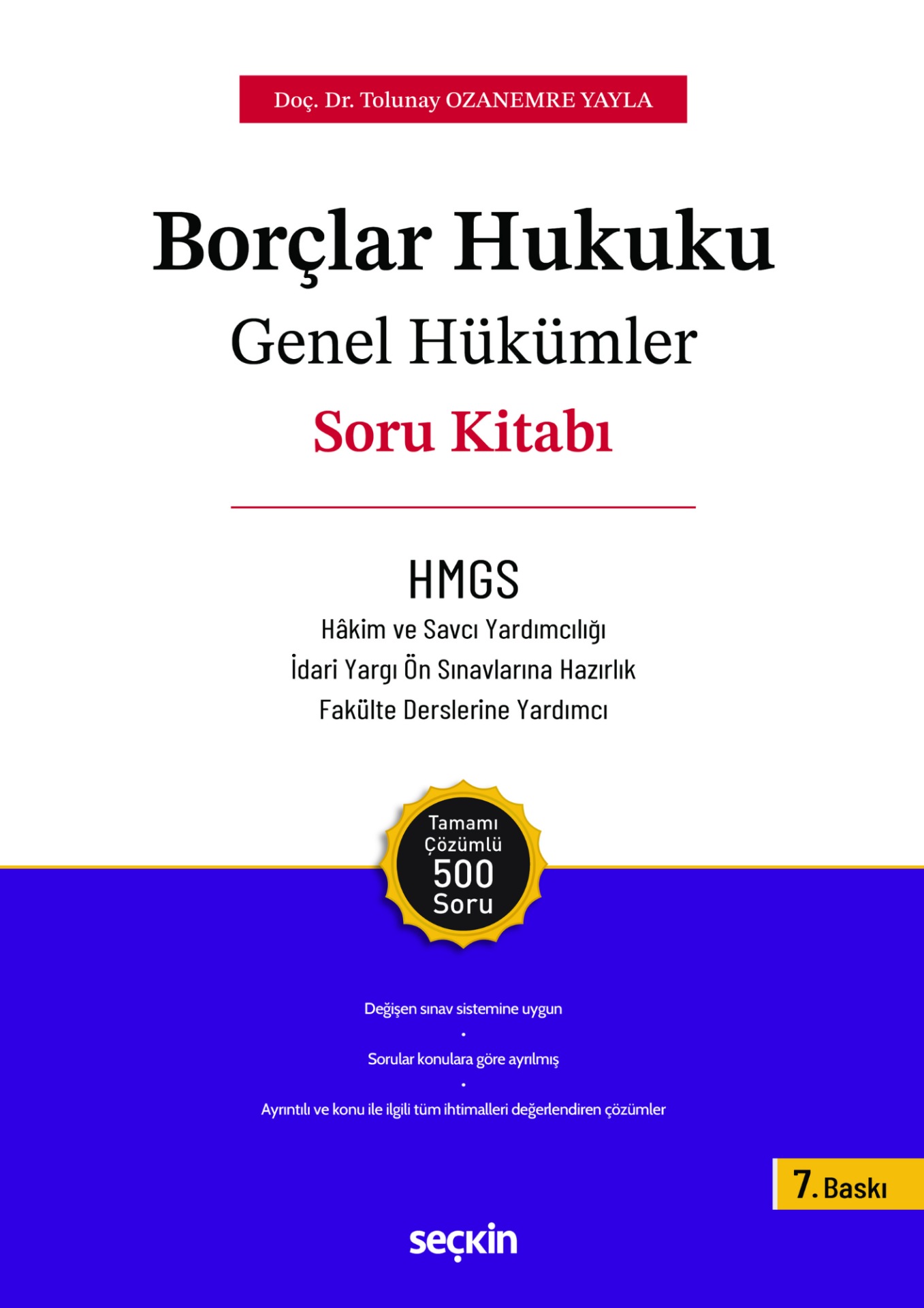 Borçlar Hukuku Genel Hükümler –  (2026 SORU KİTABI) (Tolunay Ozanemre Yayla)