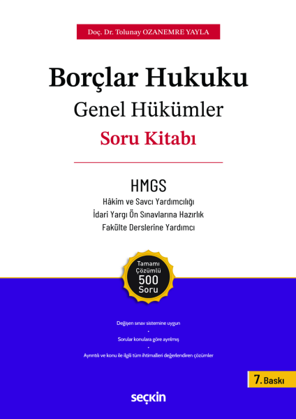 Borçlar Hukuku Genel Hükümler –  (2026 SORU KİTABI) (Tolunay Ozanemre Yayla)