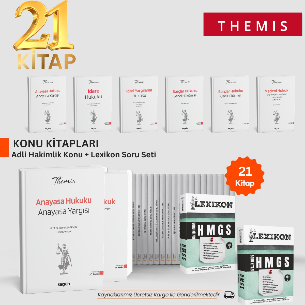 THEMIS 2026 ADLİ HAKİMLİK KONU + Lexikon Soru Seti (21 KİTAP)