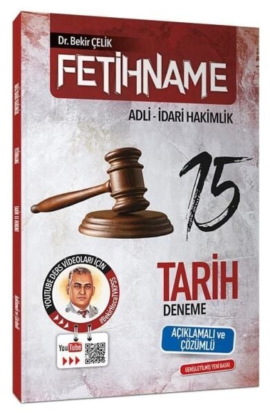 ( 2025 BASKI ) Fetihname- ADLİ İDARİ HAKİMLİK Tarih 15'Li DENEME Çözümlü (Bekir Çelik)