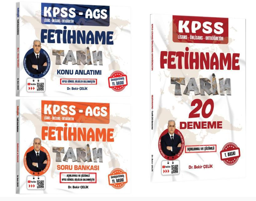 KPSS AGS FETİHNAME Tarih Konu Anlatımı Soru Bankası ve 20 Deneme Seti