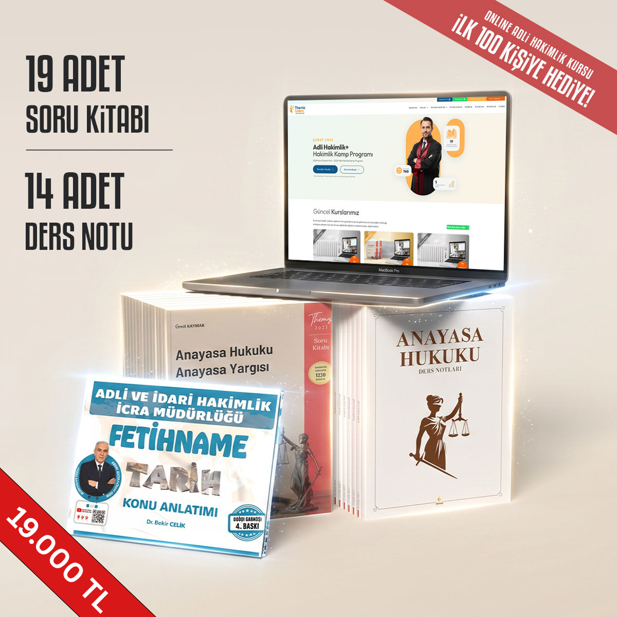 THEMIS ADLİ HAKİMLİK SORU SETİ (19 KİTAP) +  DERS NOTU SERİSİ (14 KİTAP) (Hibrit Paket)