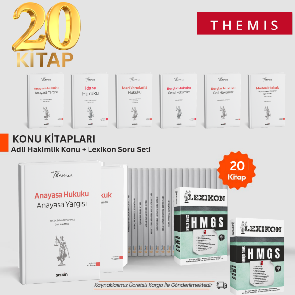 THEMIS 2026 ADLİ HAKİMLİK KONU + Lexikon Soru Seti (20 KİTAP)