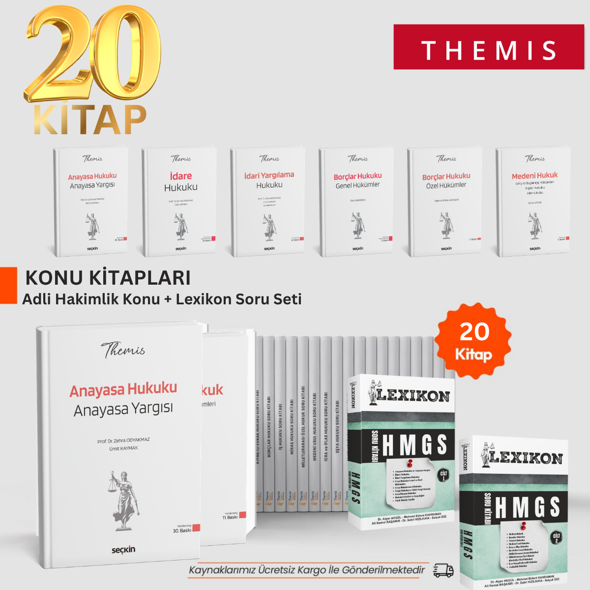 THEMIS 2026 ADLİ HAKİMLİK KONU + Lexikon Soru Seti (20 KİTAP)