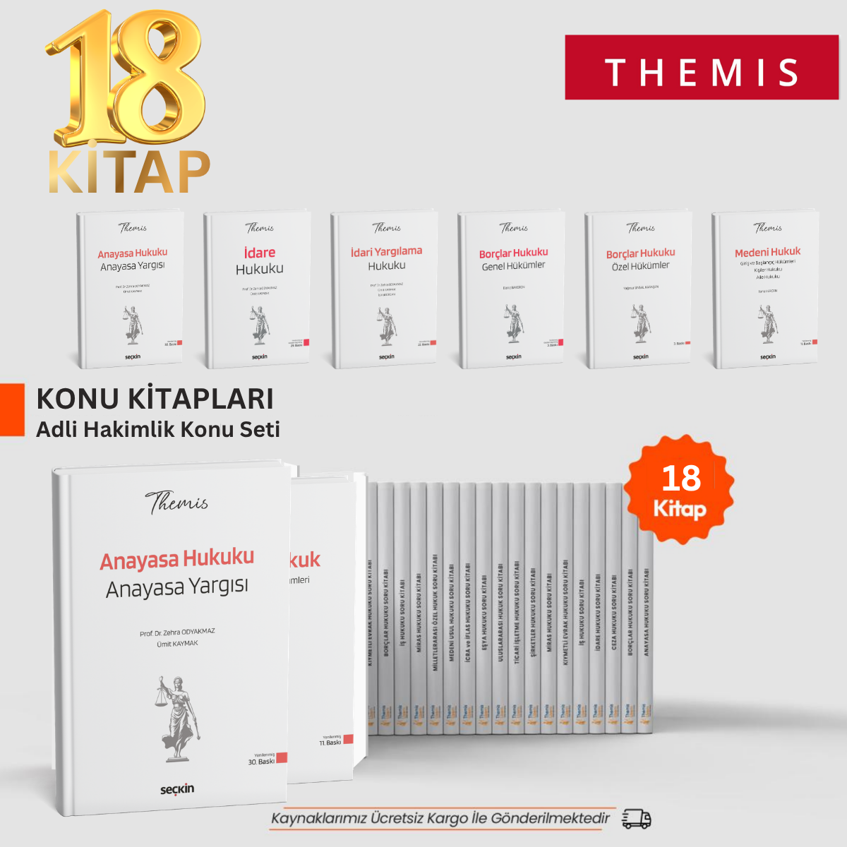 THEMIS 2026 ADLİ HAKİMLİK KONU SETİ (18 KİTAP)